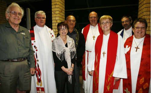 Reverend Suzy with other ministers at her Service of Welcome. Reverend Suzy with other ministers at her Service of Welcome.